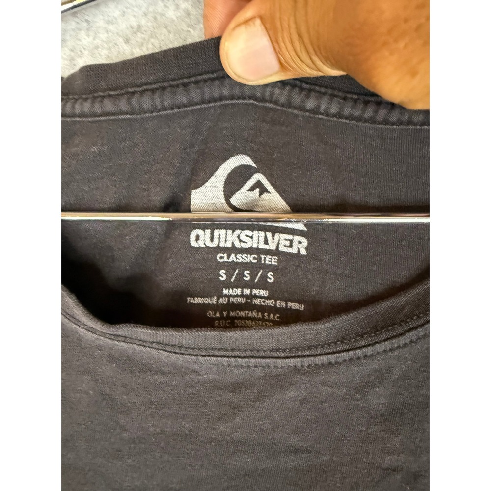 Quiksilver Surf Co Mens Small Black Classic Graphic Tee Enjoy The Glide T-Shirt